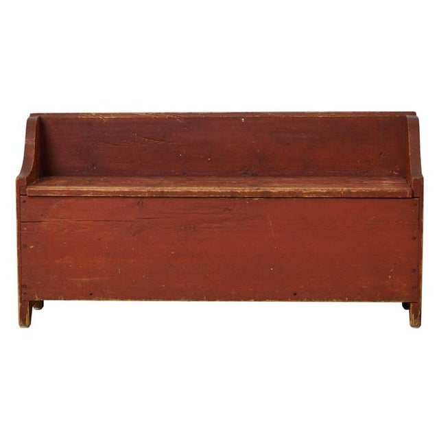 Antique Swedish Folk Art Bench, 1800s For Sale - Image 10 of 10