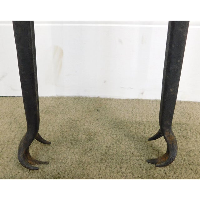Hand Forged Antique Fireplace Tongs For Sale - Image 11 of 13