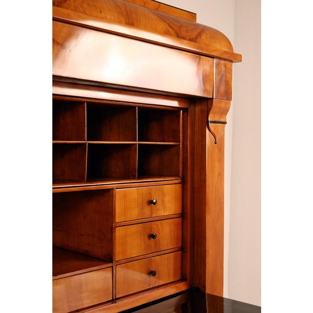 Biedermeier Secretaire Desk in Cherrywood, 1840 For Sale - Image 16 of 18