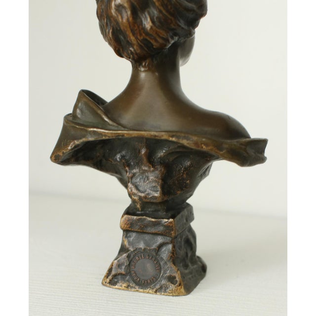 Emmanuel Villanis, French Art Nouveau Carmen Bust, 1900, Bronze For Sale - Image 3 of 6