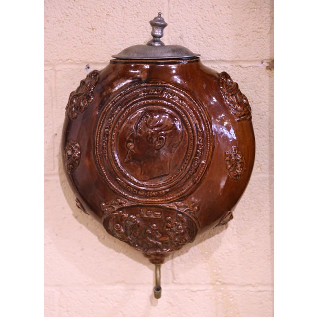 Early 19th Century Early 19th Century French Wall Terracotta Lavabo Fountain For Sale - Image 5 of 9