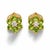 Late 20th Century 14K Yellow Gold Alexandrite Diamond Floral Stud Earrings, Pair For Sale - Image 4 of 4