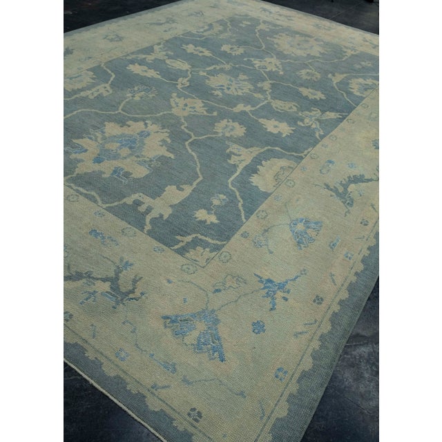 Turkish Turkish Oushak Rug 9'10" x 14' #18594 For Sale - Image 3 of 8