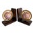 Vintage Old World Globe Wood Bookends, a Pair For Sale