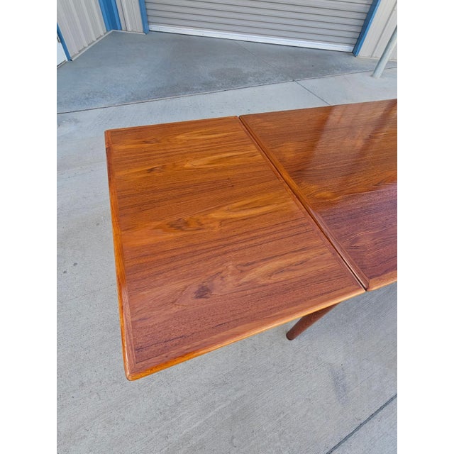 1960s Mid-Century Danish Teak Extending Dining Table From Am Mobler For Sale - Image 11 of 12