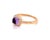 Mid 20th Century Mid 20th Century Fred of Paris Paindesure Amethyst & Diamond 18k Rose Gold Ring - Size 8 For Sale - Image 5 of 8