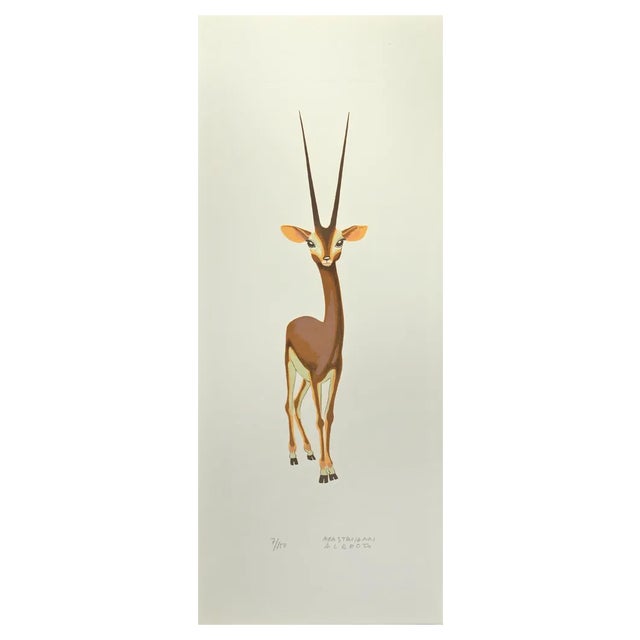 Alberto Mastroianni, Gazelle, Lithograph, 1970s For Sale