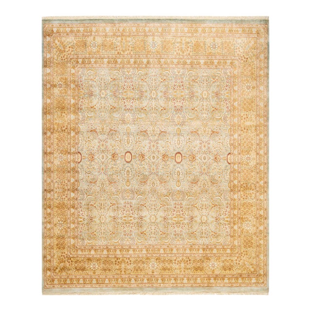 Blue Mogul, One-of-a-Kind Hand-Knotted Area Rug in Light Blue, 8' 1" x 8' 4" For Sale - Image 8 of 8