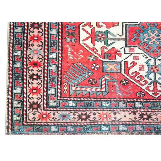 Early 20th Century Persian Kazak Rug For Sale - Image 10 of 13