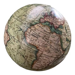 Newton & Son Pocket Globe and Mahogany Case, Circa 1840-50 For Sale