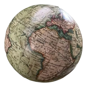 Newton & Son Pocket Globe and Mahogany Case, Circa 1840-50