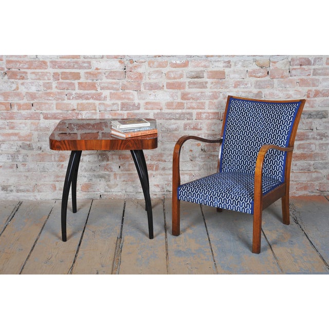 Art Deco Armchair in Walnut, Czech, 1920s For Sale - Image 10 of 13