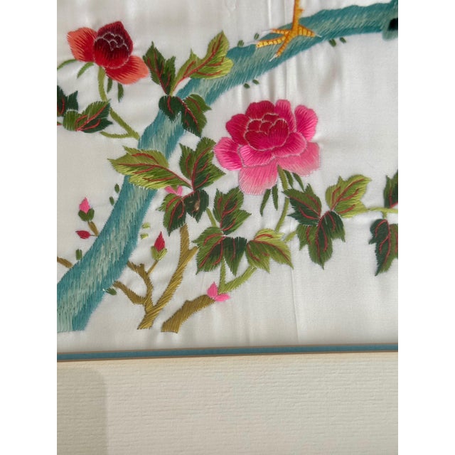 Pair Chinese Signed Embroidered Suzhou Silk Framed Paintings For Sale - Image 12 of 18