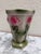 Ceramic Vintage Crackle Glaze Textured Rose Patterned Vase For Sale - Image 7 of 13