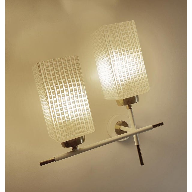 Mid-Century Modern French Glass Sconces, 1960s, Set of 2 For Sale - Image 10 of 18