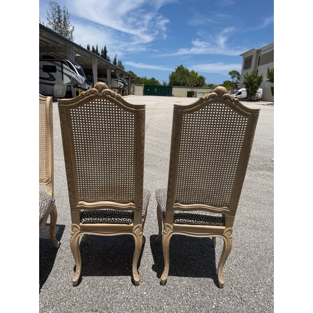 Century Furniture Mid 20th Century Louis XV Style Dining Chairs Featuring Cane Backs Set of 4 For Sale - Image 4 of 9
