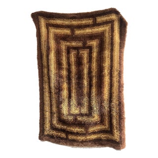 Vintage Scandinavian Wool Rya Rug, 1960s For Sale