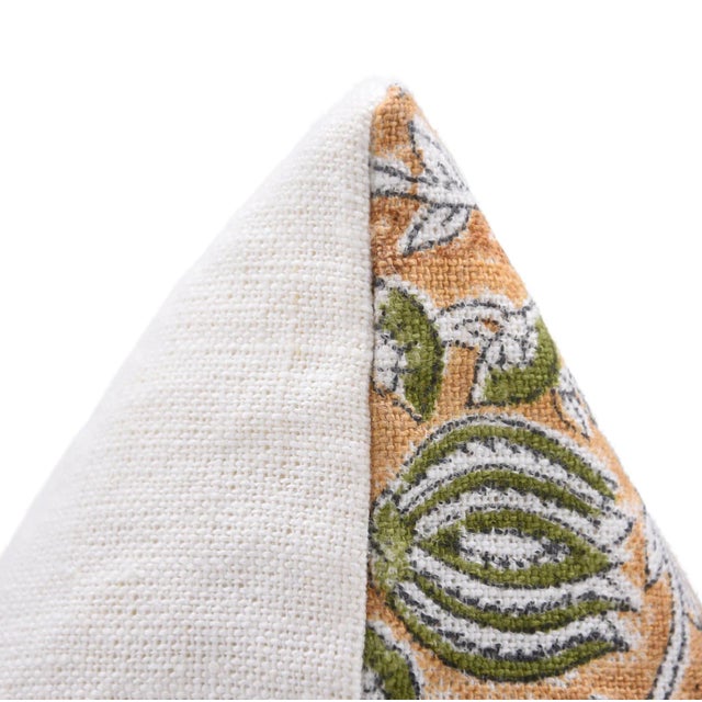 Rustic Fabdivine Handcrafted Pillow Cover With Block Prints 22x22 Inch- 6Kamal For Sale - Image 3 of 5