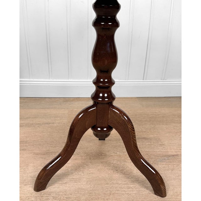 Vintage Italian Rococo Floral Marquetry Fruitwood Turtle Top Side Table For Sale - Image 9 of 12