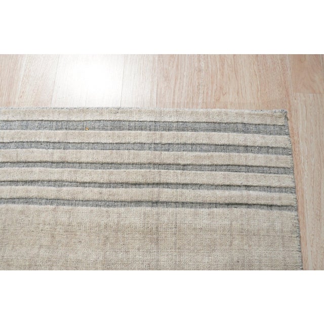 2020s 4x6 Majestic Chic Charcoal Geometric Modern Hand Knotted Wool Carpet Rug For Sale - Image 5 of 6