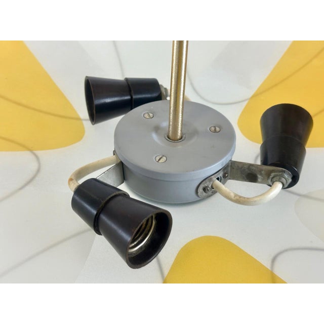 Yellow Mid-Century Pendant Lamp from Napako, 1960s For Sale - Image 8 of 10