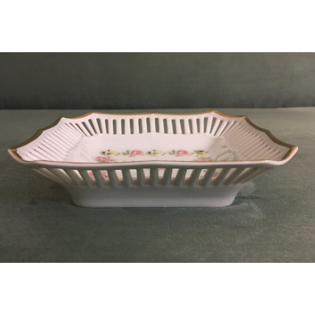 Antique Schumann Bavaria Rosebud Patterned Bon-Bon Plate For Sale - Image 10 of 11