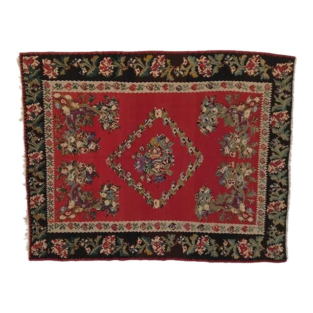 1930s Besarabian Kilim Rug 9' X 11'6" For Sale