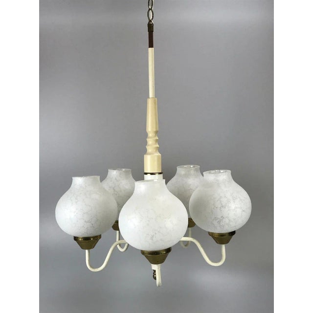 Metal Space Age Chandelier, 1970s For Sale - Image 7 of 8