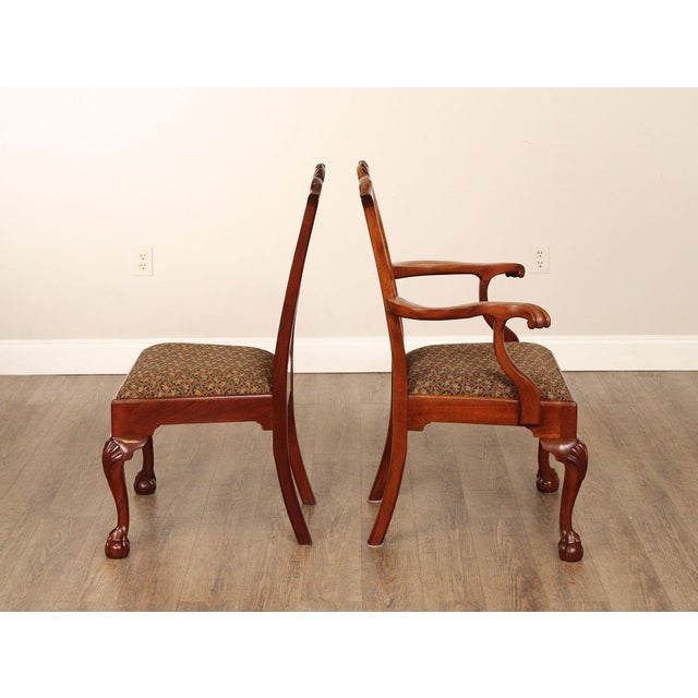 Stickley Chippendale Style Set of Eight Mahogany Dining Chairs For Sale - Image 10 of 12