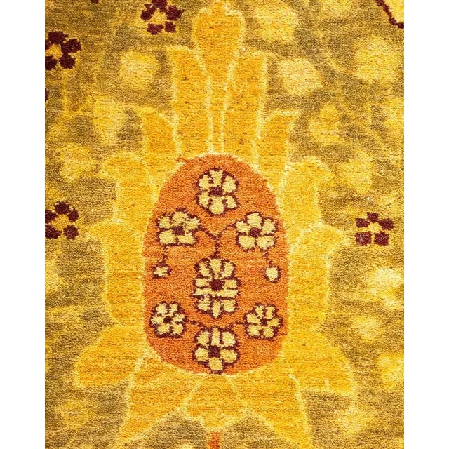 Traditional Mogul, One-of-a-Kind Hand-Knotted Area Rug in Green, 6' 3" x 9' 2" For Sale - Image 3 of 8