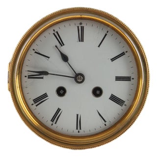 French Malachite Mantel Clock by Vincenti & Cie, Paris, circa 1855 For Sale
