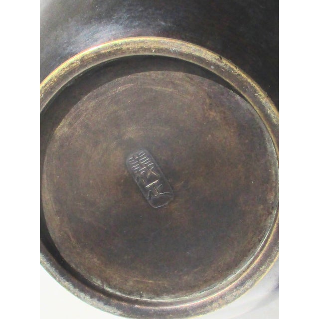 Japanese Meiji Bronze Vase With Gilt Demons For Sale - Image 12 of 13