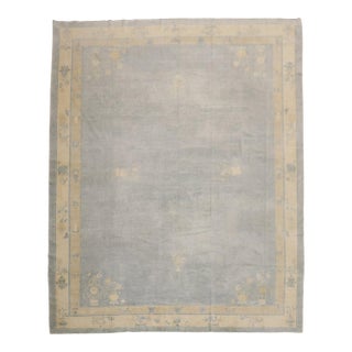 Light Blue Antique Chinese Rug - 9'2" x 11'5" For Sale