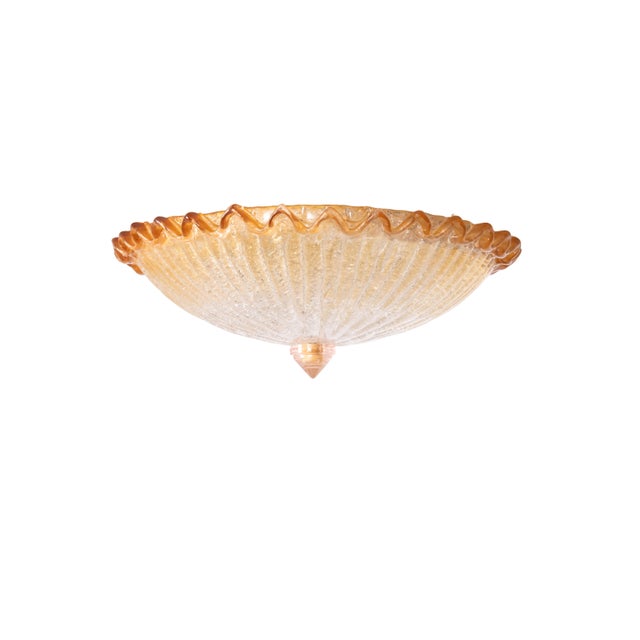 Mid-Century Modern Mid-Century Flush Mount attributed to Barovier & Toso, Italy, 1970s For Sale - Image 3 of 11