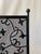 Vintage botanical ivy scroll design blackened steel fireplace screen with curved feet. looks wonderful when in use for a...