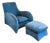 Set of Art Deco Style Loge Lounge Chair and Ottoman by Gerard van den Berg for Montis, 1980s For Sale
