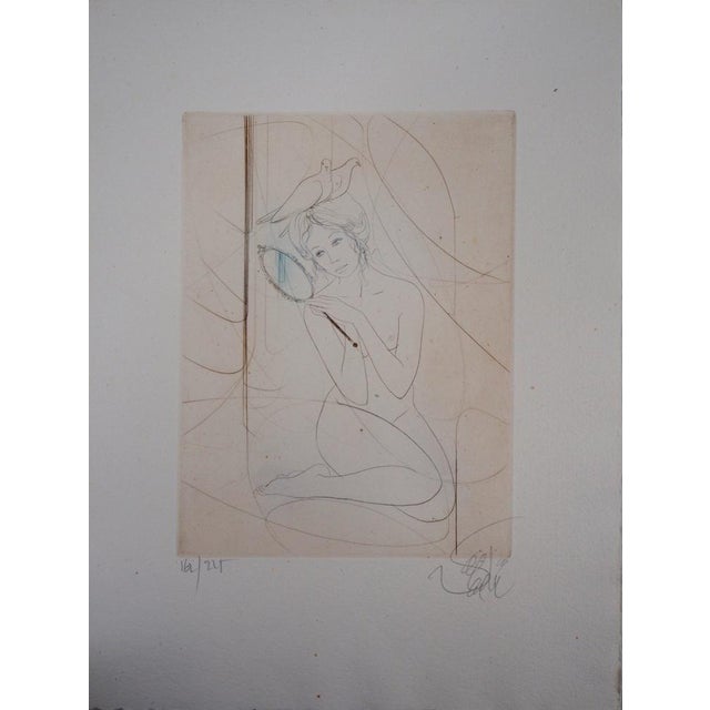 Jean-Baptiste Valadie, Woman with Doves, Engraving For Sale - Image 9 of 9