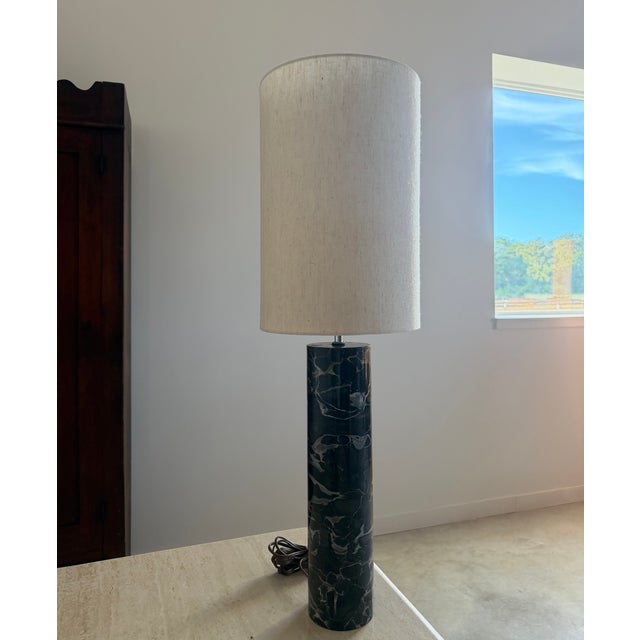 Robert Sonneman Cylindrical Marble Lamp For Sale - Image 9 of 17