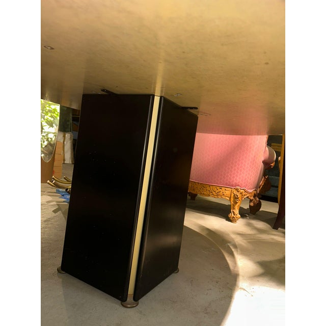 Artona Series Table in Walnut, Brass and Concrete Counterweight by Afra and Tobia Scarpa for Maxalto, 1975 For Sale - Image 15 of 18