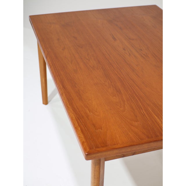 Wood Vintage Danish Extendable Dining Table in Teak, 1960s For Sale - Image 7 of 16