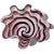 Abstract Vintage Murano Dark Purple Pink White Swirling Ribbons Italian Art Glass Decorative Fazzoletto Flower Vase For Sale - Image 3 of 8