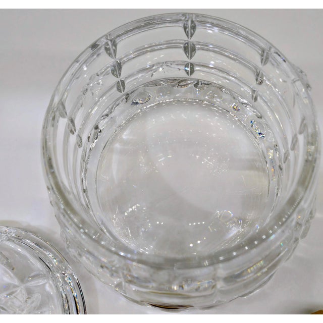 Transparent Vintage Gorham “Garden Serenade” Crystal Beehive Honey Pot, Czech Republic For Sale - Image 8 of 9