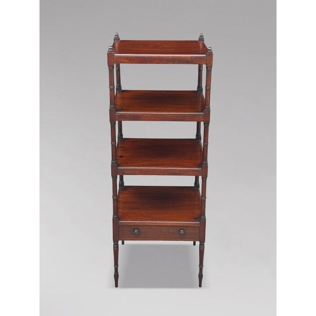 Very Fine Quality Early 19th-Century Georgian 4-Tier Mahogany Whatnot / Music Stand An exceptionally fine and elegant...