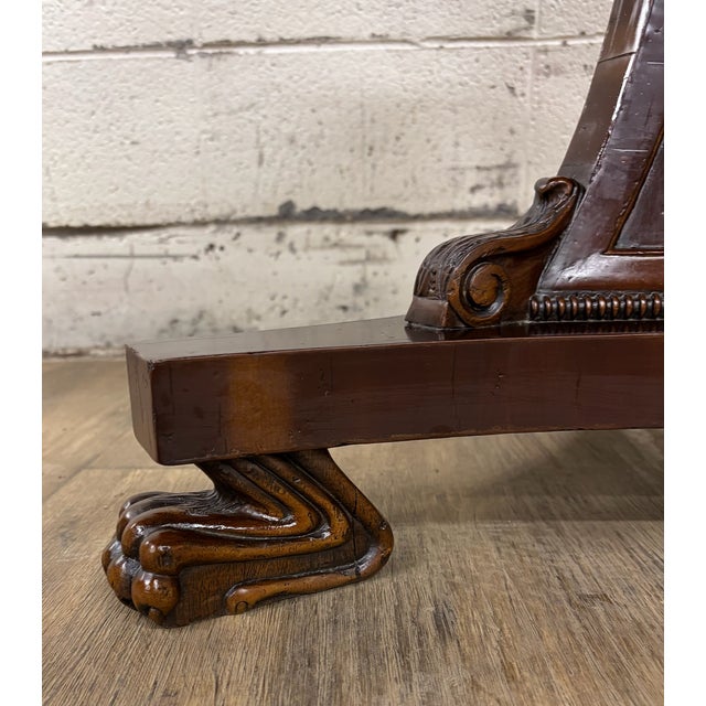 Brown Alfonso Marina Biedermeier Regency Directoire Style Fruitwood Center Lamp Table For Sale - Image 8 of 18