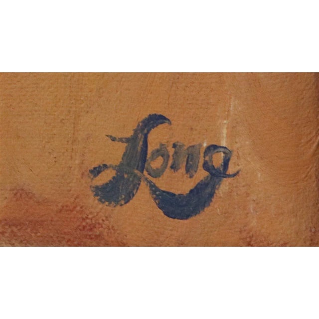 1970s Framed Modern Oil Painting of a Seated Female Nude by R. Long For Sale - Image 4 of 6