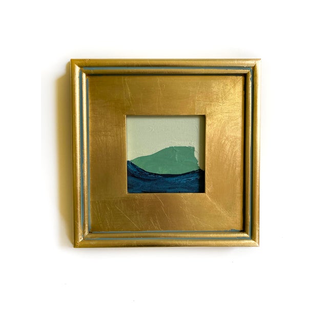 Abstract "Horizons" Pair of Framed Mini Paintings by Jessalin Beutler For Sale - Image 3 of 6