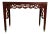 Asian Style Red Carved Console Table For Sale