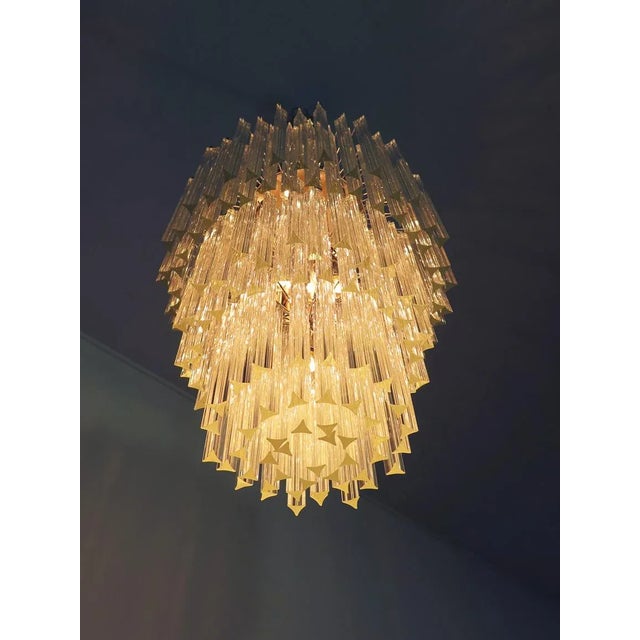 Large Murano Glass Model Mariangela Chandelier, 1982 For Sale - Image 10 of 11