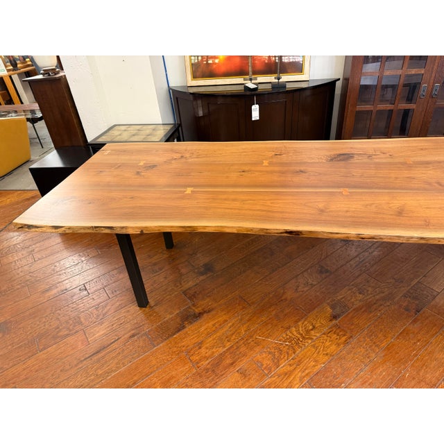 Wood Room & Board Chilton Live Edge Dining Table For Sale - Image 7 of 12