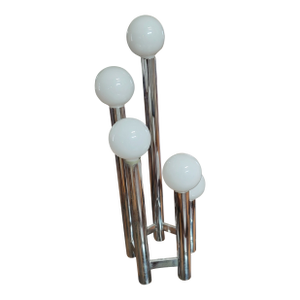 1970s Hexagonal Chrome Tower Lamp